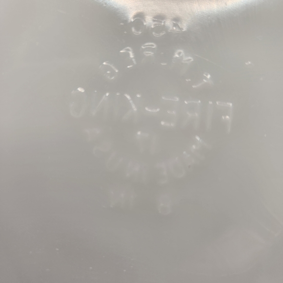 Vintage Fire King Milk Glass Round Casserole Dish w/Handles - Picture 3 of 5